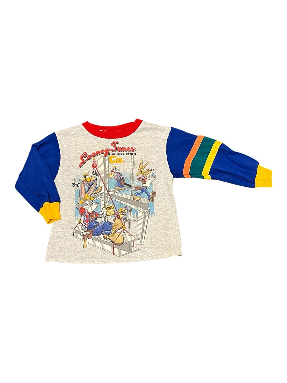 Looney Tunes Vintage Long Sleeve Graphic Crew Neck T-Shirt Top Size 4